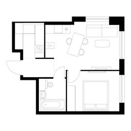 1-BD Apartment Sale, 35.8 sq. m. at Kutuzovskiy Kvartal, Ivana Franko Street, 20к1, Moscow, Russia #2