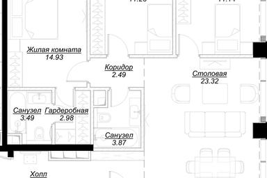 3-BD Apartment Sale, 85.68平方米 at Mod, 4th Maryinoy Roschi Street, 12с9, Moscow, Russia #3