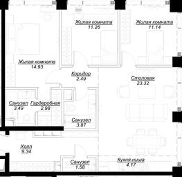 3-BD Apartment Sale, 85.68平方米 at Mod, 4th Maryinoy Roschi Street, 12с9, Moscow, Russia #2