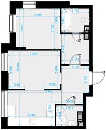 2-BD Apartment Sale, 50.3 sq. m. at Crystal, Generala Glagoleva Street, 16с1, Moscow, Russia #2