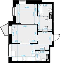 2-BD Apartment Sale, 50.7 sq. m. at Crystal, Generala Glagoleva Street, 16с1, Moscow, Russia #2 2-BD Apartment Sale, 50.7 sq. m. at Crystal, Generala Glagoleva Street, 16с1, Moscow, Russia #2