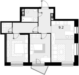 2-BD Apartment Sale, 64.6 sq. m. at Crystal, Generala Glagoleva Street, 16с1, Moscow, Russia #3