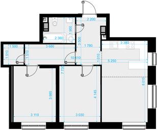 2-BD Apartment Sale, 64.2 sq. m. at Crystal, Generala Glagoleva Street, 16с1, Moscow, Russia #3 2-BD Apartment Sale, 64.2 sq. m. at Crystal, Generala Glagoleva Street, 16с1, Moscow, Russia #3