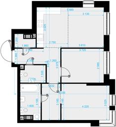 2-BD Apartment Sale, 68.1 sq. m. at Crystal, Generala Glagoleva Street, 16с1, Moscow, Russia #2