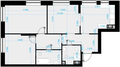 2-BD Apartment Sale, 76 sq. m. at Crystal, Generala Glagoleva Street, 16с1, Moscow, Russia #3