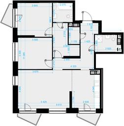 2-BD Apartment Sale, 89.1 sq. m. at Crystal, Generala Glagoleva Street, 16с1, Moscow, Russia #2