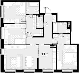 3-BD Apartment Sale, 105.2 sq. m. at Crystal, Generala Glagoleva Street, 16с1, Moscow, Russia #3