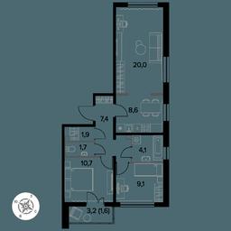 3-BD Apartment Sale, 65 sq. m. at Yzhnaya Bitsa, Yuzhnaya Bitsa Residential Complex, posyolok Bittsa, Leninskiy City District, Moscow Region, Russia #3 3-BD Apartment Sale, 65 sq. m. at Yzhnaya Bitsa, Yuzhnaya Bitsa Residential Complex, posyolok Bittsa, Leninskiy City District, Moscow Region, Russia #3