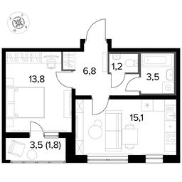 1-BD Apartment Sale, 42.4 sq. m. at Yzhnaya Bitsa, Yuzhnaya Bitsa Residential Complex, posyolok Bittsa, Leninskiy City District, Moscow Region, Russia #3 1-BD Apartment Sale, 42.4 sq. m. at Yzhnaya Bitsa, Yuzhnaya Bitsa Residential Complex, posyolok Bittsa, Leninskiy City District, Moscow Region, Russia #3