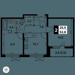 2-BD Apartment Sale, 52.9 sq. m. at Yzhnaya Bitsa, Yuzhnaya Bitsa Residential Complex, posyolok Bittsa, Leninskiy City District, Moscow Region, Russia #4