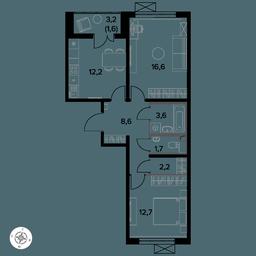 2-BD Apartment Sale, 59.4 sq. m. at Yzhnaya Bitsa, Yuzhnaya Bitsa Residential Complex, posyolok Bittsa, Leninskiy City District, Moscow Region, Russia #3 2-BD Apartment Sale, 59.4 sq. m. at Yzhnaya Bitsa, Yuzhnaya Bitsa Residential Complex, posyolok Bittsa, Leninskiy City District, Moscow Region, Russia #3