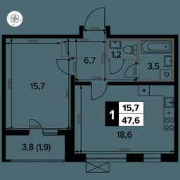 1-BD Apartment Sale, 47.1 sq. m. at Yzhnaya Bitsa, Yuzhnaya Bitsa Residential Complex, posyolok Bittsa, Leninskiy City District, Moscow Region, Russia #2 1-BD Apartment Sale, 47.1 sq. m. at Yzhnaya Bitsa, Yuzhnaya Bitsa Residential Complex, posyolok Bittsa, Leninskiy City District, Moscow Region, Russia #2
