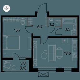 1-BD Apartment Sale, 47.1 sq. m. at Yzhnaya Bitsa, Yuzhnaya Bitsa Residential Complex, posyolok Bittsa, Leninskiy City District, Moscow Region, Russia #3 1-BD Apartment Sale, 47.1 sq. m. at Yzhnaya Bitsa, Yuzhnaya Bitsa Residential Complex, posyolok Bittsa, Leninskiy City District, Moscow Region, Russia #3