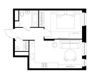 Apartment Sale, 42.9平方米 at Pervyi Moskovskiy, ulitsa Bianki, 1, Moskovskiy, Moscow, Russia #2