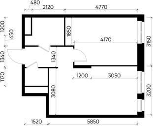 Apartment Sale, 42.9平方米 at Pervyi Moskovskiy, ulitsa Bianki, 1, Moskovskiy, Moscow, Russia #3