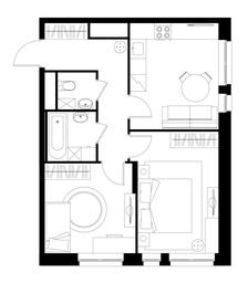 2-BD Apartment Sale, 51.5平方米 at Pervyi Moskovskiy, ulitsa Bianki, 1, Moskovskiy, Moscow, Russia #4
