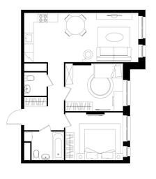 2-BD Apartment Sale, 61.2平方米 at Pervyi Moskovskiy, ulitsa Bianki, 1, Moskovskiy, Moscow, Russia #2 2-BD Apartment Sale, 61.2平方米 at Pervyi Moskovskiy, ulitsa Bianki, 1, Moskovskiy, Moscow, Russia #2