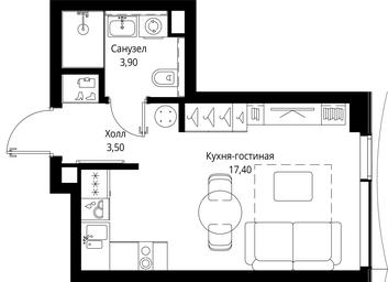 Apartment Sale, 24.8 sq. m. at Multikvartal CITYZEN, Vishnyovaya Street, Moscow, Russia #2 Apartment Sale, 24.8 sq. m. at Multikvartal CITYZEN, Vishnyovaya Street, Moscow, Russia #2