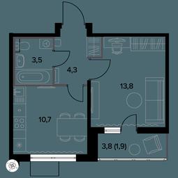 1-BD Apartment Sale, 34.7 sq. m. at Yzhnaya Bitsa, Yuzhnaya Bitsa Residential Complex, posyolok Bittsa, Leninskiy City District, Moscow Region, Russia #3 1-BD Apartment Sale, 34.7 sq. m. at Yzhnaya Bitsa, Yuzhnaya Bitsa Residential Complex, posyolok Bittsa, Leninskiy City District, Moscow Region, Russia #3