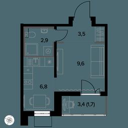 Apartment Sale, 25.2 sq. m. at Yzhnaya Bitsa, Yuzhnaya Bitsa Residential Complex, posyolok Bittsa, Leninskiy City District, Moscow Region, Russia #3