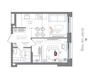 1-BD Apartment Sale, 40.94 sq. m. at Preobrazhenskaya ploschad, 1st Bukhvostova Street, Moscow, Russia #3 1-BD Apartment Sale, 40.94 sq. m. at Preobrazhenskaya ploschad, 1st Bukhvostova Street, Moscow, Russia #3
