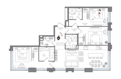 3-BD Apartment Sale, 103.79 sq. m. at Preobrazhenskaya ploschad, 1st Bukhvostova Street, Moscow, Russia #2 3-BD Apartment Sale, 103.79 sq. m. at Preobrazhenskaya ploschad, 1st Bukhvostova Street, Moscow, Russia #2