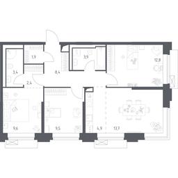 2-BD Apartment Sale, 70.67 sq. m. at Vereiskaya 41, Vereyskaya Street, 41, Moscow, Russia #2 2-BD Apartment Sale, 70.67 sq. m. at Vereiskaya 41, Vereyskaya Street, 41, Moscow, Russia #2