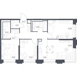 2-BD Apartment Sale, 70.67 sq. m. at Vereiskaya 41, Vereyskaya Street, 41, Moscow, Russia #3 2-BD Apartment Sale, 70.67 sq. m. at Vereiskaya 41, Vereyskaya Street, 41, Moscow, Russia #3