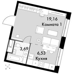 Apartment Sale, 29.38 sq. m. at Dvizhenie. Govorovo, Центральная улица, 47, деревня Говорово, поселение Московский, Москва, Россия #3
