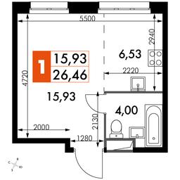 Apartment Sale, 26.46 sq. m. at Dvizhenie. Govorovo, Центральная улица, 47, деревня Говорово, поселение Московский, Москва, Россия #4