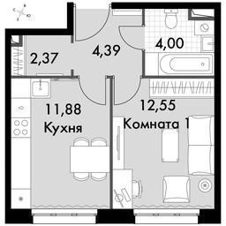 1-BD Apartment Sale, 35.19平方米 at Dvizhenie. Govorovo, Центральная улица, 47, деревня Говорово, поселение Московский, Москва, Россия #3 1-BD Apartment Sale, 35.19平方米 at Dvizhenie. Govorovo, Центральная улица, 47, деревня Говорово, поселение Московский, Москва, Россия #3