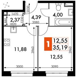 1-BD Apartment Sale, 35.19平方米 at Dvizhenie. Govorovo, Центральная улица, 47, деревня Говорово, поселение Московский, Москва, Россия #2 1-BD Apartment Sale, 35.19平方米 at Dvizhenie. Govorovo, Центральная улица, 47, деревня Говорово, поселение Московский, Москва, Россия #2