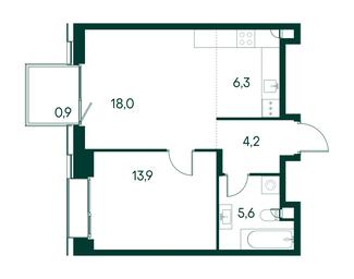 1-BD Apartment Sale, 48.9 sq. m. at Primavera, Volokolamskoye Highway, вл67, Moscow, Russia #2