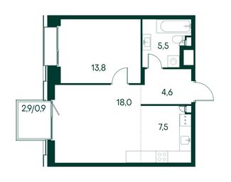 1-BD Apartment Sale, 50.3 sq. m. at Primavera, Volokolamskoye Highway, вл67, Moscow, Russia #3 1-BD Apartment Sale, 50.3 sq. m. at Primavera, Volokolamskoye Highway, вл67, Moscow, Russia #3