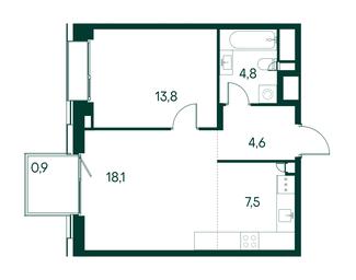 1-BD Apartment Sale, 49.7 sq. m. at Primavera, Volokolamskoye Highway, вл67, Moscow, Russia #2 1-BD Apartment Sale, 49.7 sq. m. at Primavera, Volokolamskoye Highway, вл67, Moscow, Russia #2