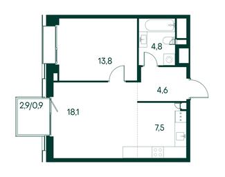 1-BD Apartment Sale, 49.7 sq. m. at Primavera, Volokolamskoye Highway, вл67, Moscow, Russia #3 1-BD Apartment Sale, 49.7 sq. m. at Primavera, Volokolamskoye Highway, вл67, Moscow, Russia #3