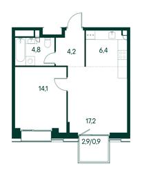 1-BD Apartment Sale, 47.6 sq. m. at Primavera, Volokolamskoye Highway, вл67, Moscow, Russia #3