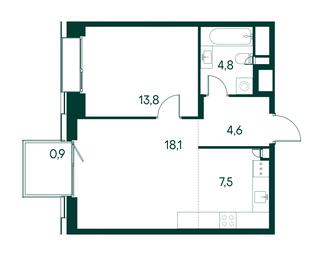 1-BD Apartment Sale, 49.7 sq. m. at Primavera, Volokolamskoye Highway, вл67, Moscow, Russia #2 1-BD Apartment Sale, 49.7 sq. m. at Primavera, Volokolamskoye Highway, вл67, Moscow, Russia #2