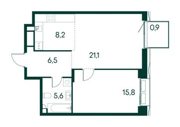 1-BD Apartment Sale, 58.1 sq. m. at Primavera, Volokolamskoye Highway, вл67, Moscow, Russia #2 1-BD Apartment Sale, 58.1 sq. m. at Primavera, Volokolamskoye Highway, вл67, Moscow, Russia #2