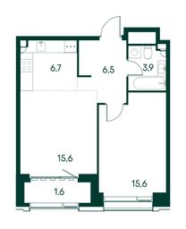 1-BD Apartment Sale, 49.9平方米 at Primavera, Volokolamskoye Highway, вл67, Moscow, Russia #2