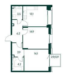 2-BD Apartment Sale, 60.8 sq. m. at Primavera, Volokolamskoye Highway, вл67, Moscow, Russia #3
