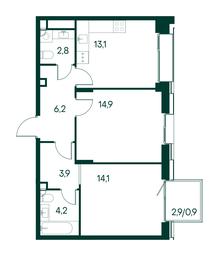 2-BD Apartment Sale, 60.1 sq. m. at Primavera, Volokolamskoye Highway, вл67, Moscow, Russia #3 2-BD Apartment Sale, 60.1 sq. m. at Primavera, Volokolamskoye Highway, вл67, Moscow, Russia #3