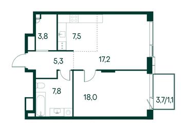1-BD Apartment Sale, 60.7 sq. m. at Primavera, Volokolamskoye Highway, вл67, Moscow, Russia #3 1-BD Apartment Sale, 60.7 sq. m. at Primavera, Volokolamskoye Highway, вл67, Moscow, Russia #3