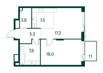 1-BD Apartment Sale, 60.7 sq. m. at Primavera, Volokolamskoye Highway, вл67, Moscow, Russia #2 1-BD Apartment Sale, 60.7 sq. m. at Primavera, Volokolamskoye Highway, вл67, Moscow, Russia #2