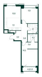 2-BD Apartment Sale, 73.9 sq. m. at Primavera, Volokolamskoye Highway, вл67, Moscow, Russia #3 2-BD Apartment Sale, 73.9 sq. m. at Primavera, Volokolamskoye Highway, вл67, Moscow, Russia #3