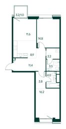 2-BD Apartment Sale, 78.4 sq. m. at Primavera, Volokolamskoye Highway, вл67, Moscow, Russia #3