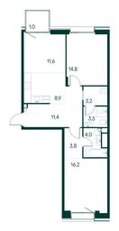 2-BD Apartment Sale, 78.4 sq. m. at Primavera, Volokolamskoye Highway, вл67, Moscow, Russia #2