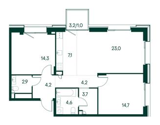 2-BD Apartment Sale, 79.7 sq. m. at Primavera, Volokolamskoye Highway, вл67, Moscow, Russia #3 2-BD Apartment Sale, 79.7 sq. m. at Primavera, Volokolamskoye Highway, вл67, Moscow, Russia #3