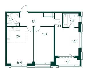 2-BD Apartment Sale, 77.6 sq. m. at Primavera, Volokolamskoye Highway, вл67, Moscow, Russia #2 2-BD Apartment Sale, 77.6 sq. m. at Primavera, Volokolamskoye Highway, вл67, Moscow, Russia #2