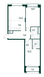 2-BD Apartment Sale, 80.2平方米 at Primavera, Volokolamskoye Highway, вл67, Moscow, Russia #2 2-BD Apartment Sale, 80.2平方米 at Primavera, Volokolamskoye Highway, вл67, Moscow, Russia #2